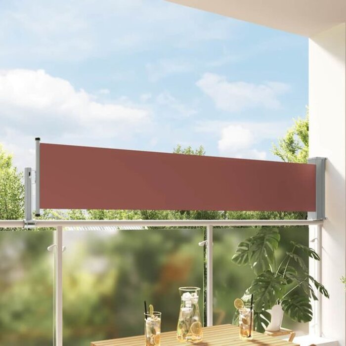 Vidaxl Wysuwana osłona tarasowa 60x300 cm brązowa - 73% taniej