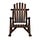 Drewniany fotel bujany ogrodowy 69x96x101 cm świerk - 75% taniej