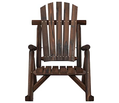 Drewniany fotel bujany ogrodowy 69x96x101 cm świerk - 75% taniej