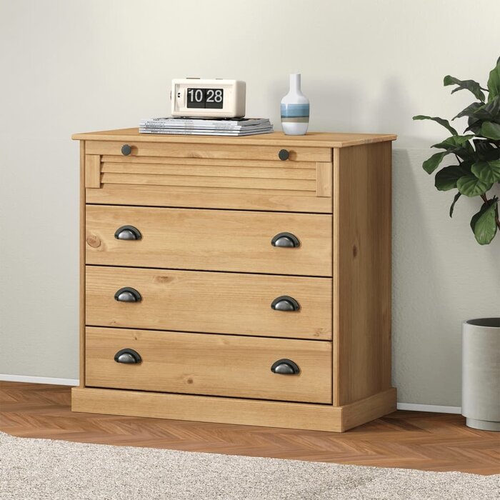 Komoda z litego drewna sosnowego VIGO 80x40x76 cm - 80% taniej