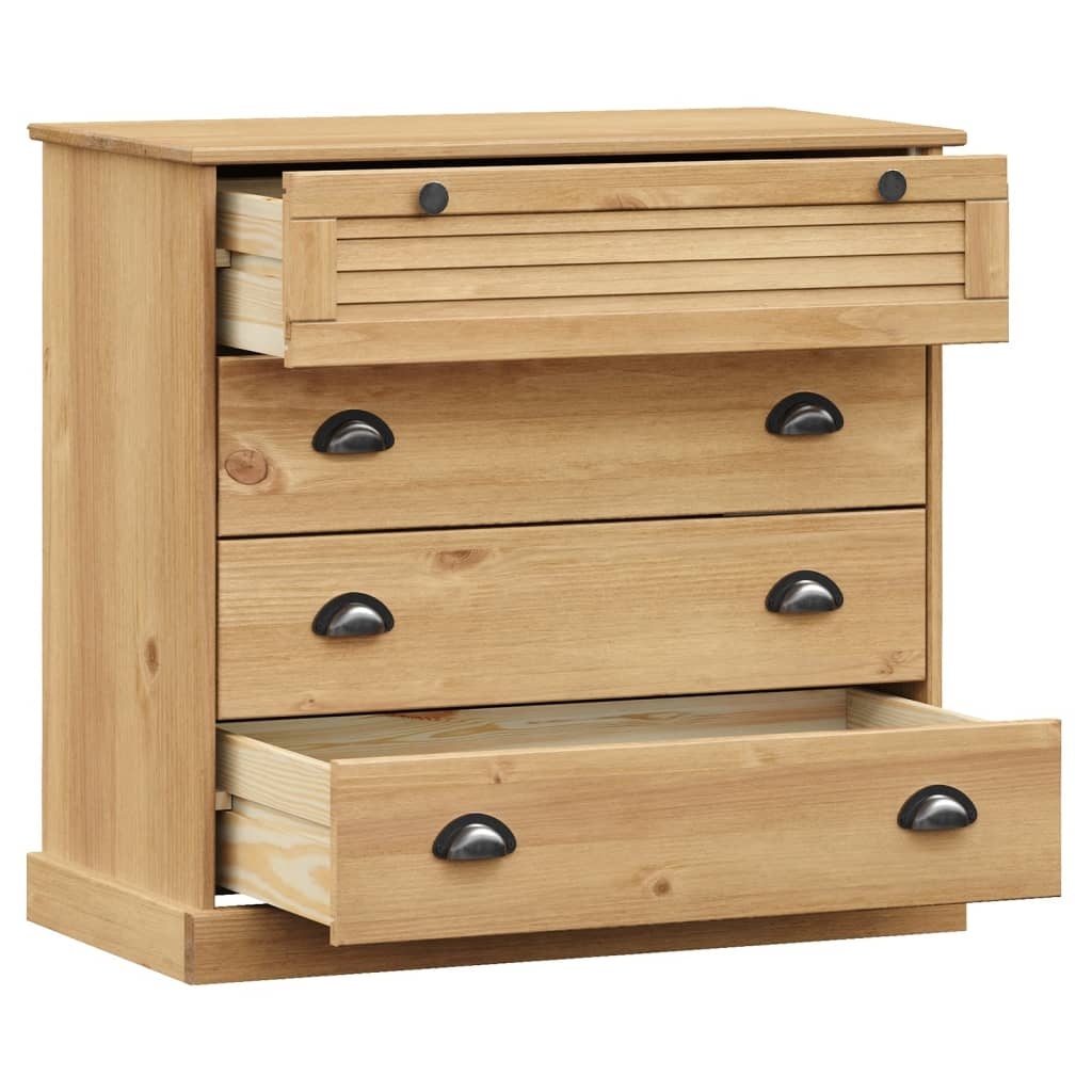 Komoda z litego drewna sosnowego VIGO 80x40x76 cm - 80% taniej