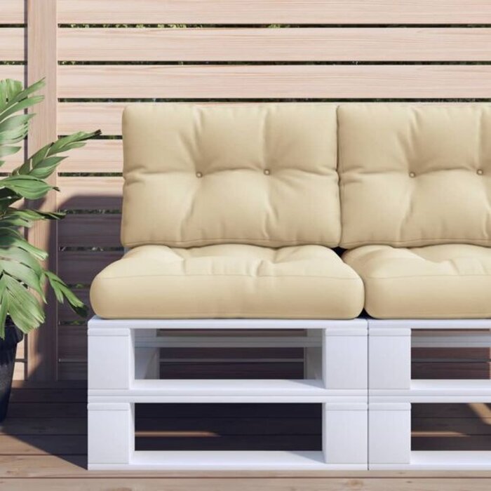 Beżowe poduszki na palety 60x60cm - zestaw 2 szt. - 47% taniej