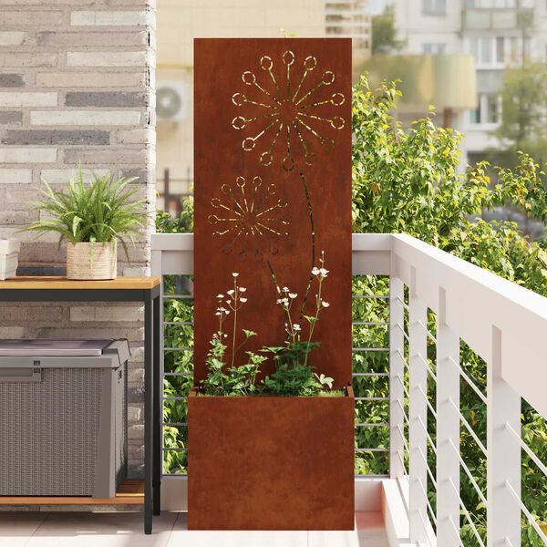 Parawan ogrodowy ażurowy 50x140 cm, stal kortenowska - 71% taniej