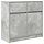 Nowoczesna komoda 80x34x76 cm betonowa szarość - 78% taniej