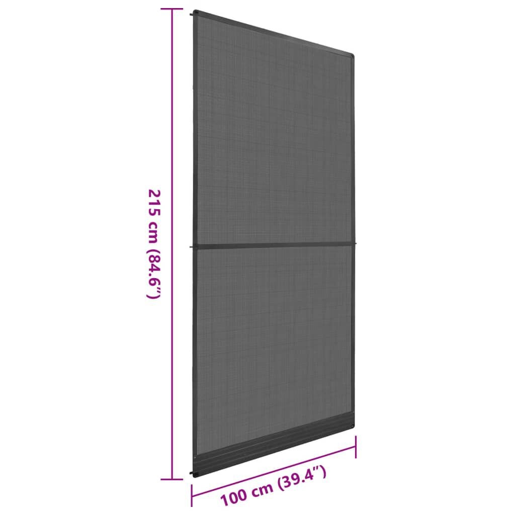 Vidaxl Drzwi moskitiera 100x215 cm antracytowe - 68% taniej