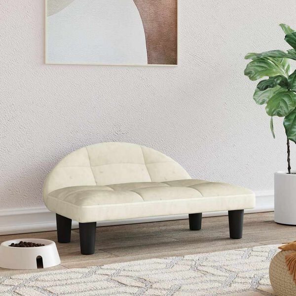 Vidaxl Eleganckie kremowe legowisko dla psa 70x52cm - 69% taniej
