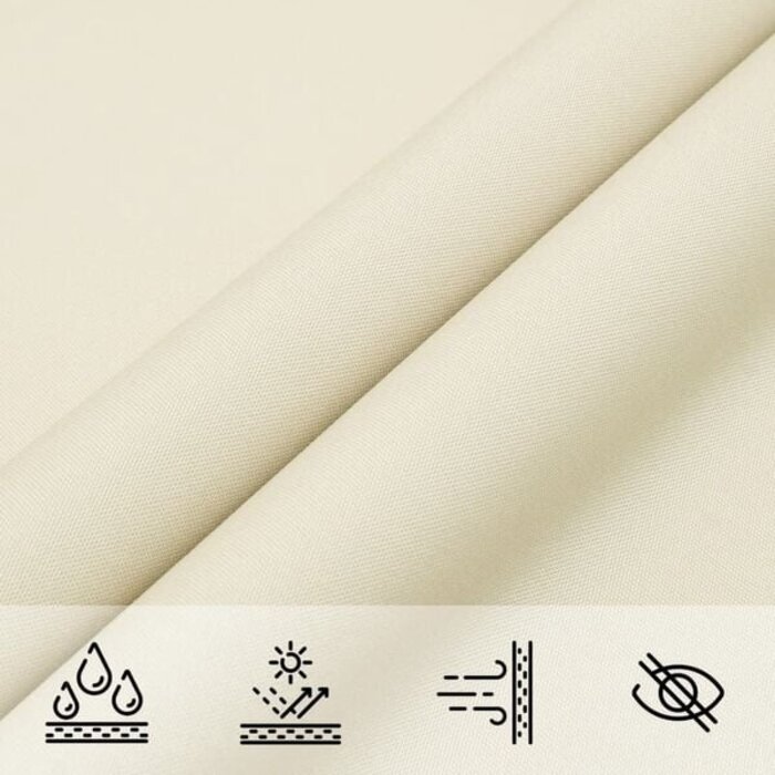 Żagiel przeciwsłoneczny 4x5m kremowy - 75% taniej