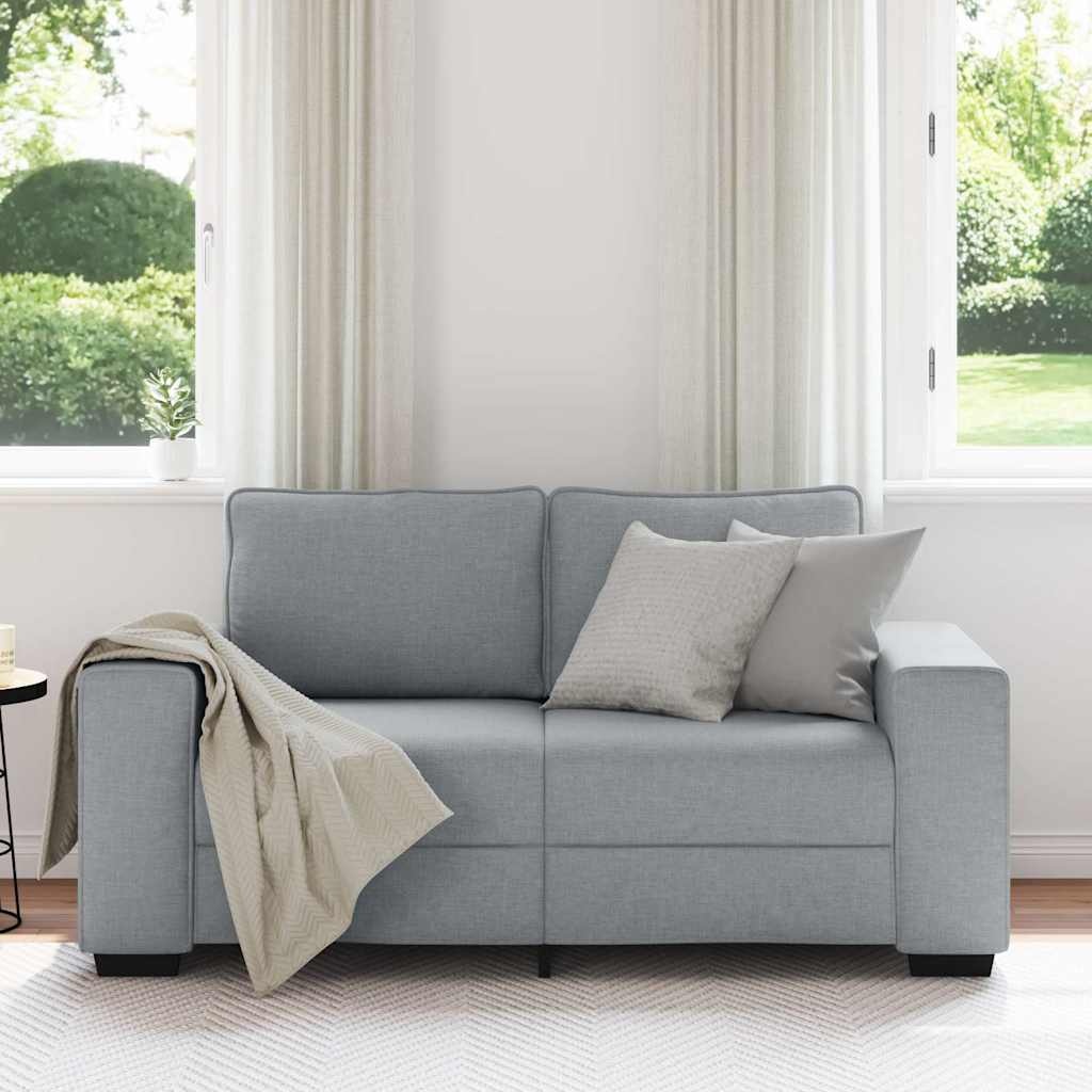 Jasnoszara sofa dwuosobowa 120 cm - 78% taniej