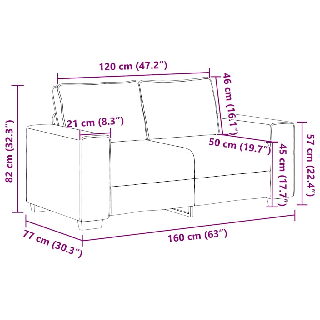 Jasnoszara sofa dwuosobowa 120 cm - 78% taniej