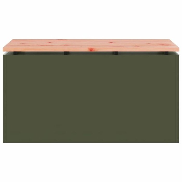 Stylowa ławka ogrodowa daglezjowa oliwkowa 80cm - 74% taniej