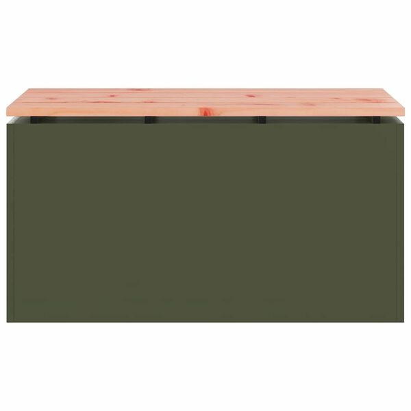 Stylowa ławka ogrodowa daglezjowa oliwkowa 80cm - 74% taniej
