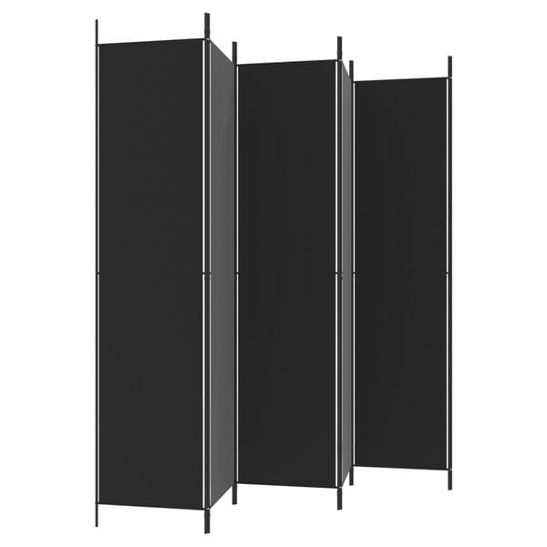 Parawan pokojowy 6-panelowy 300x220 cm czarny - 62% taniej