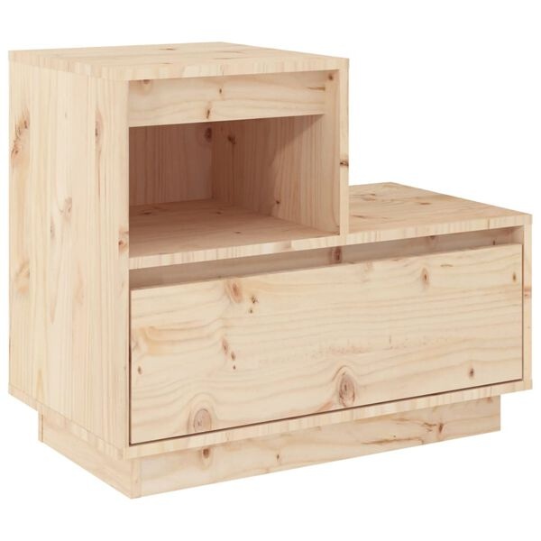 Szafka nocna z litego drewna sosnowego 60x34x51 cm - 80% taniej