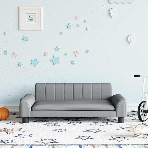 Dziecięca kanapa 90x53x30 cm jasnoszara - 74% taniej