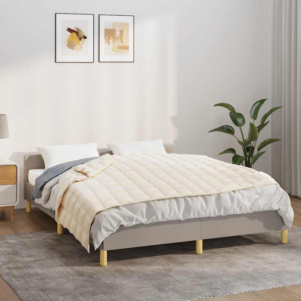 Vidaxl Koc obciążeniowy 138x200 cm 10 kg jasnokremowy - 69% taniej