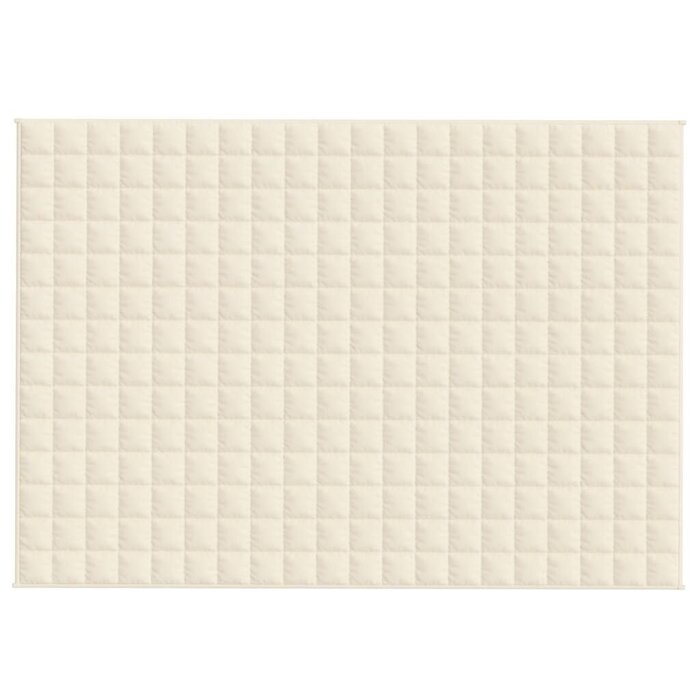 Vidaxl Koc obciążeniowy 138x200 cm 10 kg jasnokremowy - 69% taniej