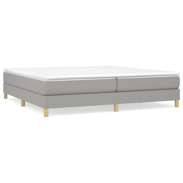 Vidaxl Tapicerowane łóżko 200x200 cm - Jasnoszare - 71% taniej