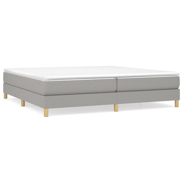 Vidaxl Tapicerowane łóżko 200x200 cm - Jasnoszare - 71% taniej