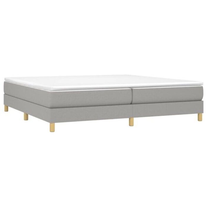 Vidaxl Tapicerowane łóżko 200x200 cm - Jasnoszare - 71% taniej