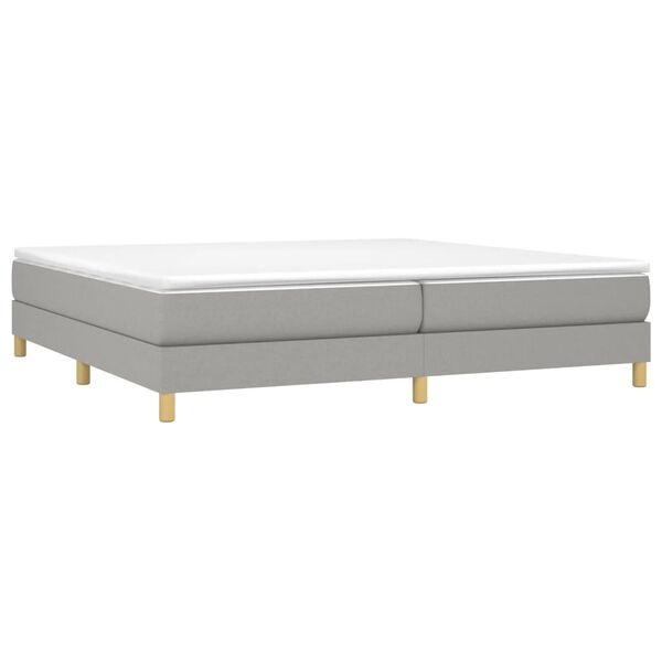 Vidaxl Tapicerowane łóżko 200x200 cm - Jasnoszare - 71% taniej