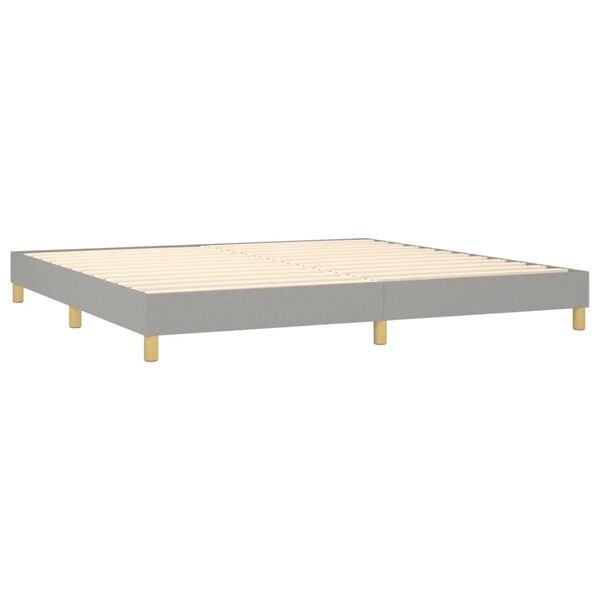 Vidaxl Tapicerowane łóżko 200x200 cm - Jasnoszare - 71% taniej