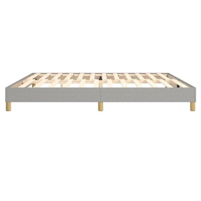 Vidaxl Tapicerowane łóżko 200x200 cm - Jasnoszare - 71% taniej