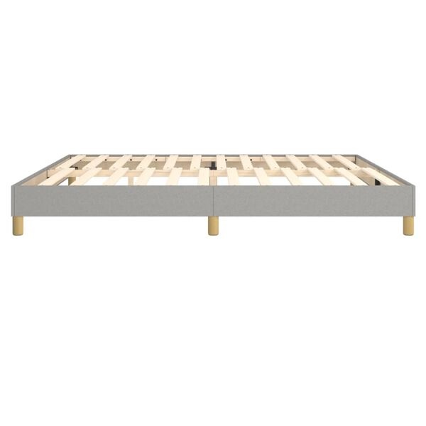 Vidaxl Tapicerowane łóżko 200x200 cm - Jasnoszare - 71% taniej