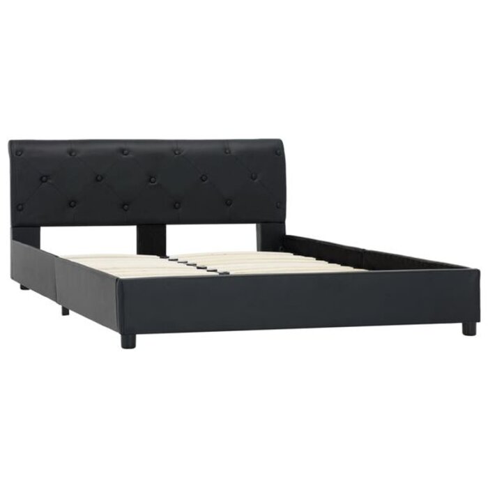 Elegancka czarna rama łóżka 120x200 cm - 81% taniej