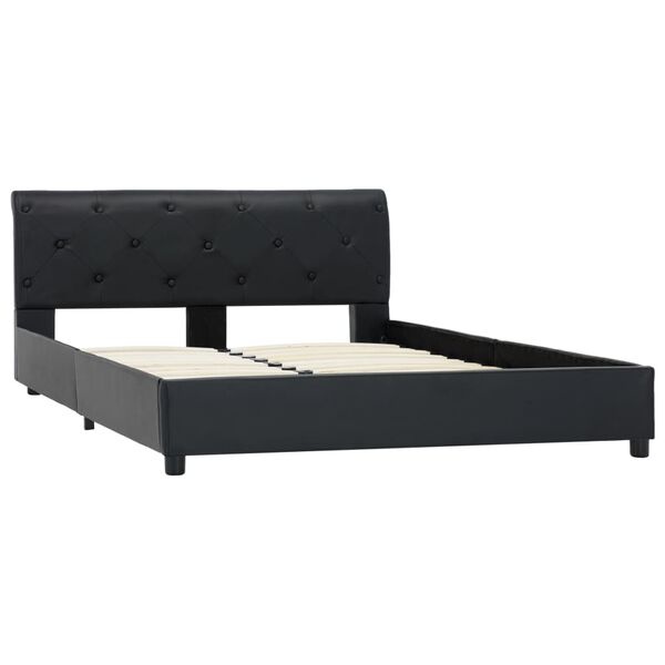 Elegancka czarna rama łóżka 120x200 cm - 81% taniej
