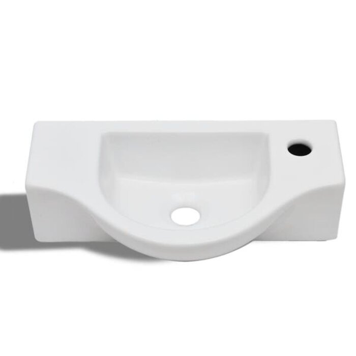 Umywalka ceramiczna biała 45x25x12 cm - 73% taniej