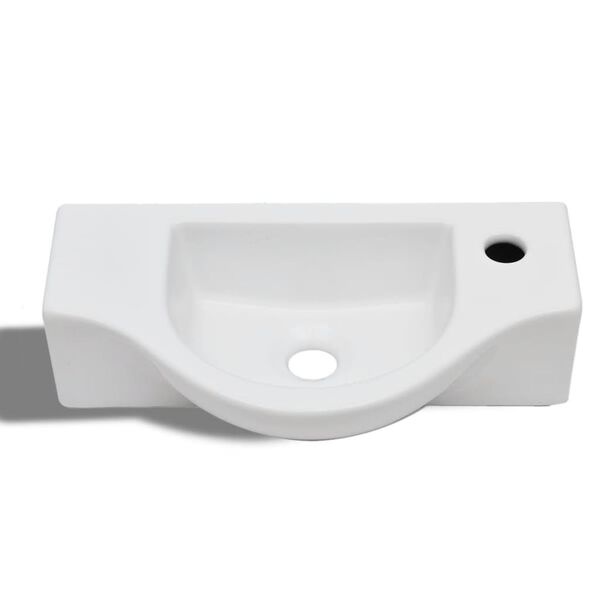 Umywalka ceramiczna biała 45x25x12 cm - 73% taniej
