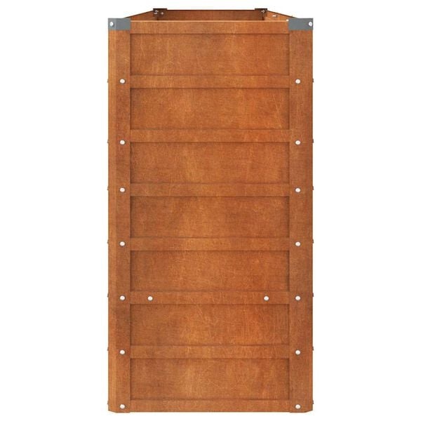 Podwyższona grządka ze stali corten 320x40x77 cm - 79% taniej