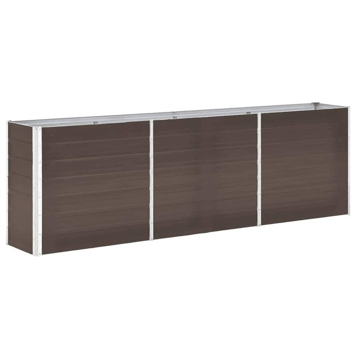 Vidaxl Podwyższona grządka 240x40x77 cm stal brązowa - 75% taniej