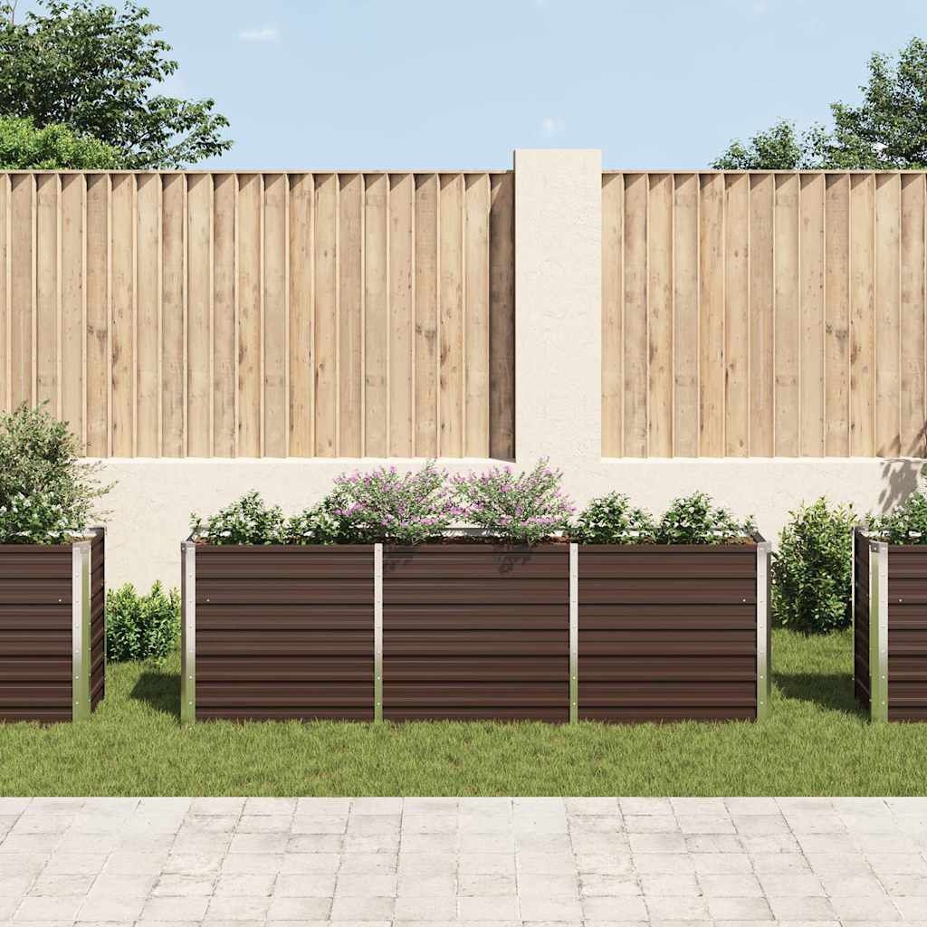 Vidaxl Podwyższona grządka 240x40x77 cm stal brązowa - 75% taniej