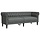 Sofa Chesterfield 3-osobowa ciemnoszara - 79% taniej