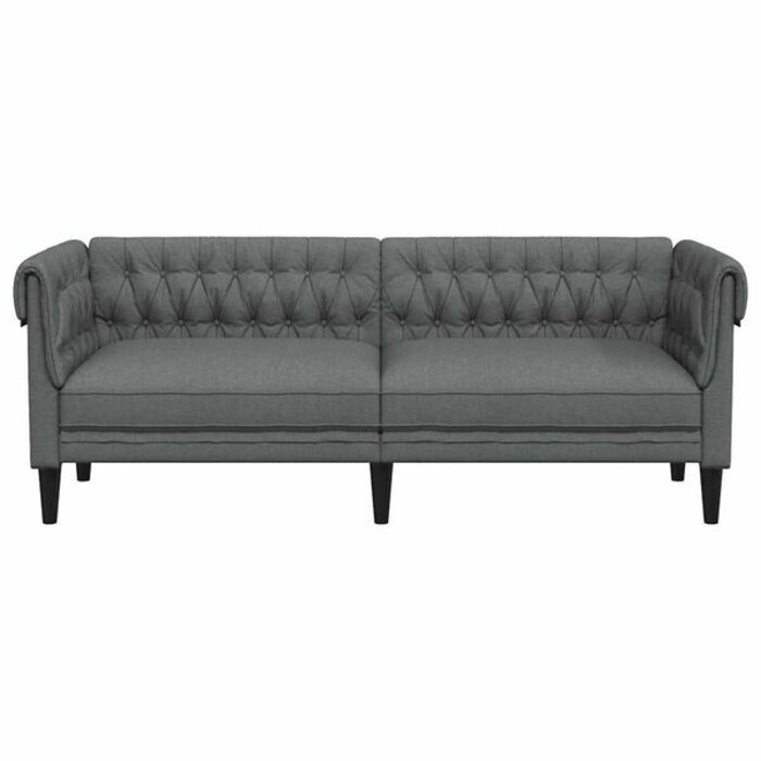 Vidaxl Sofa Chesterfield 3-osobowa ciemnoszara - 79% taniej
