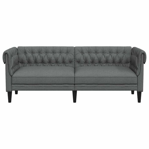 Vidaxl Sofa Chesterfield 3-osobowa ciemnoszara - 79% taniej