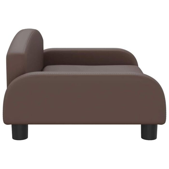 Vidaxl Dziecięca kanapa 70x45x30 cm z ekoskóry, brązowa - 70% taniej