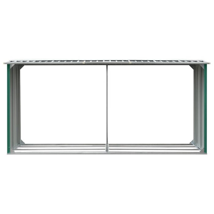Zielona szopa na drewno kominkowe 330x92x153 cm - 81% taniej