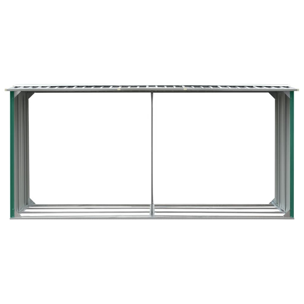 Zielona szopa na drewno kominkowe 330x92x153 cm - 81% taniej