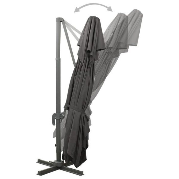 Vidaxl Parasol ogrodowy wiszący 400x300 cm antracytowy - 83% taniej