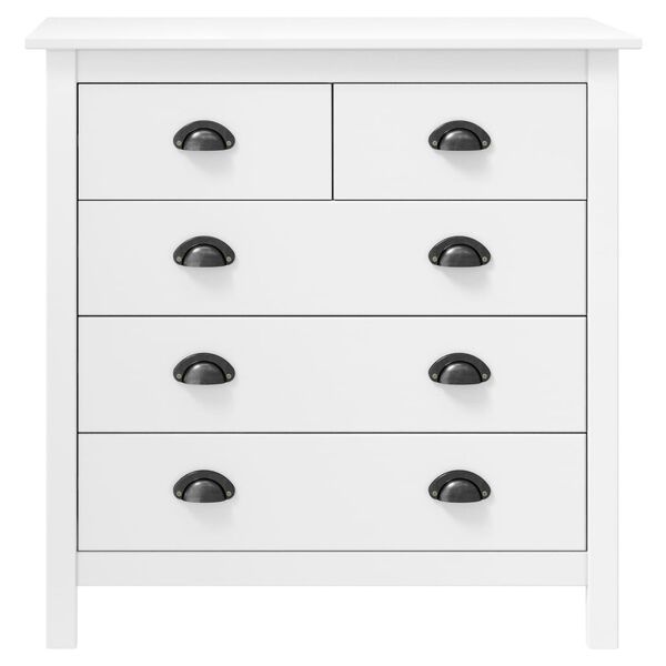 Vidaxl Biała komoda z litego drewna sosnowego 79x40x80 cm - 80% taniej