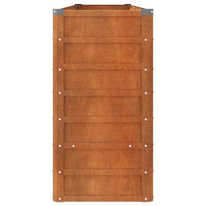 Podwyższona grządka ze stali corten 320x40x77 cm - 80% taniej