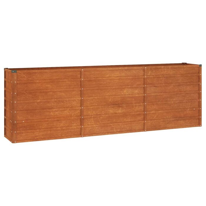 Podwyższona grządka stalowa 240x40x77 cm - 72% taniej
