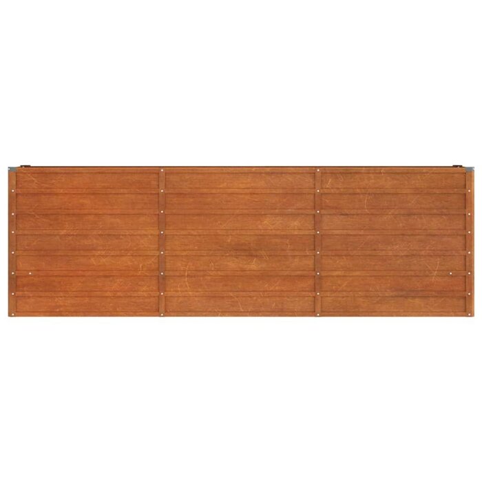 Podwyższona grządka stalowa 240x40x77 cm - 72% taniej