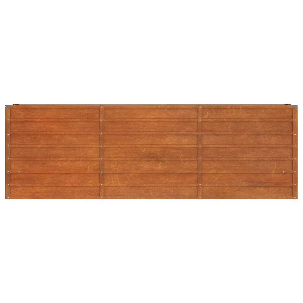 Podwyższona grządka stalowa 240x40x77 cm - 72% taniej