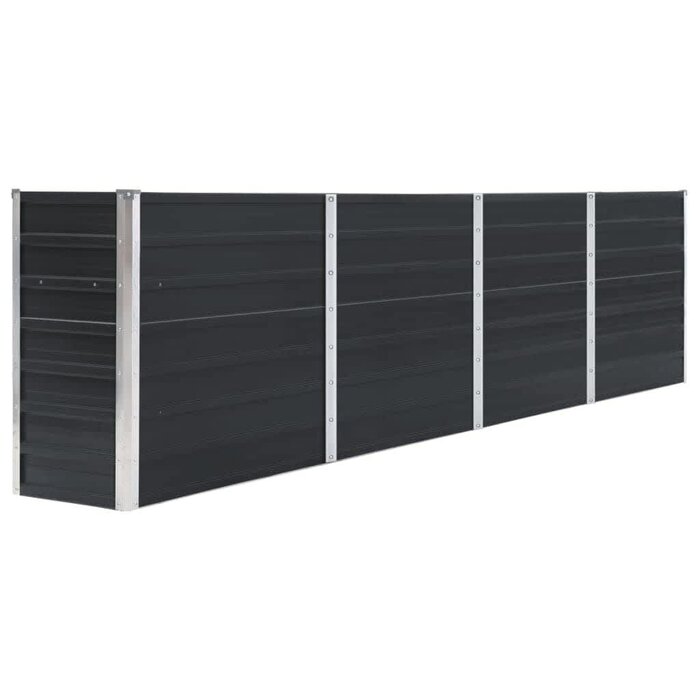 Podwyższona grządka 320x40x77 cm stal antracyt - 78% taniej