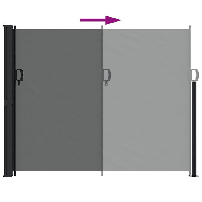 Vidaxl Wiatrochron rozwijany 160x500 cm antracytowy - 72% taniej