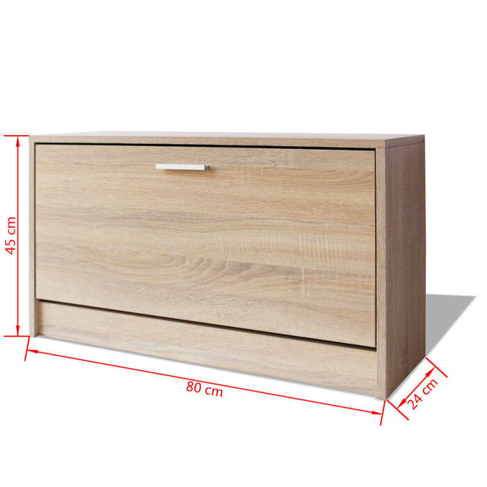 Vidaxl Ławka na buty 80x24x45 cm dębowa - 77% taniej