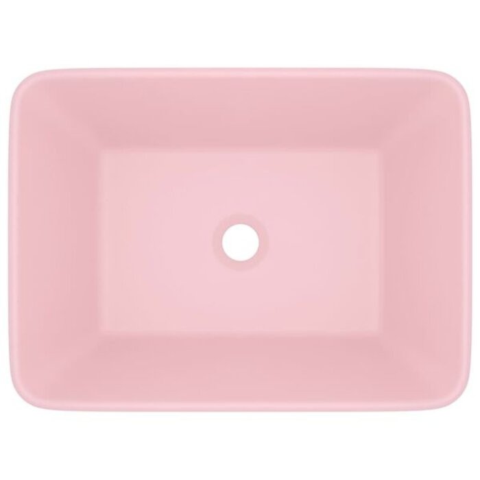 Vidaxl Umywalka nablatowa ceramiczna różowa 41x30 cm - 71% taniej